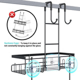 Aitatty Over the Door Shower Caddy Hanging: Black Rustproof Shower Organizer over the Door - No Drilling Bathroom Rack for Inside - Homesidy.com