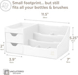 Uncluttered Designs Large Black Vanity Organizer - Countertop Mens Organizer With Drawers for Cologne, Deodorant, Beard, Shaving Lotion, Perfume &amp; Skincare - Perfect for Bathroom &amp; Bedroom Storage - Homesidy.com