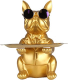 French Bulldog Gifts Statue Tray Organizer for Keys, Candy, Jewelry, Earrings, Entrance Piggy Bank - Modern Decor Resin French Bulldog Decor Entryway Table, Coffee Table, Office Desk, Home Decor - Homesidy.com