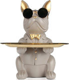 French Bulldog Gifts Statue Tray Organizer for Keys, Candy, Jewelry, Earrings, Entrance Piggy Bank - Modern Decor Resin French Bulldog Decor Entryway Table, Coffee Table, Office Desk, Home Decor - Homesidy.com