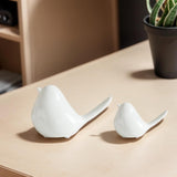 GJFASGF Small Animal Statues, White Bird Figurines Home Decor, Modern Home Decorative, Ceramic Decor for Office Desktop, Bookshelf, Bedroom, Living Room, Cabinets (White 2 Pcs) - Homesidy.com