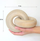 YiLiiod Wood Coffee Table Decor for Living Room, Hand Carved Chain Link Decoration, Modern Farmhouse and Boho Style Object - Homesidy.com