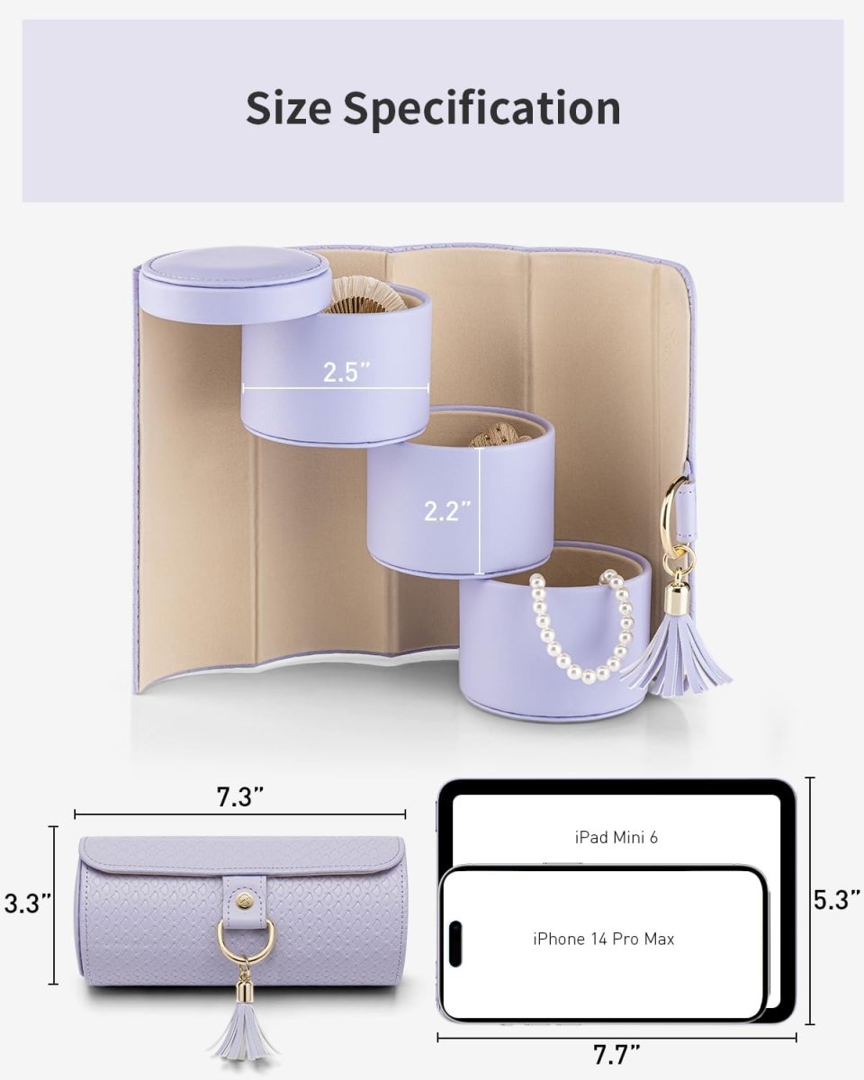 Vlando Travel Jewelry Case for Women, Travel Essential, Travel Must Haves Jewelry Travel Organizer for Girls, Christmas Gifts for Travelers Couples Mom Friends - Black - Homesidy.com