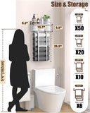 Aetyord Towel Racks for Bathroom 31inch Wall Mounted Towel Rack,Floating Shelf with Wood Plank,Towel Storage for Bathroom can Holds 6 Large Rolled Towels,All Black - Homesidy.com