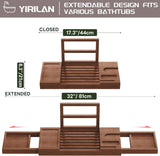 Premium Bathtub Tray Caddy, Expandable Bath Tray, Unique House Warming Gifts, New Home, Anniversary and Wedding Gifts for Couple, Bridal Shower Gift for Women - Homesidy.com