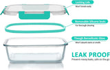 M MCIRCO 24 - Piece Glass Food Storage Containers with Upgraded Snap Locking Lids,Glass Meal Prep Containers Set - Airtight Lunch Containers, Microwave, Oven, Freezer and Dishwasher - Homesidy.com