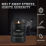 Scented Candle Set, Men Candle Set, Scented Candles for Home, Gifts for Men, 4 Pack Manly Candles Gifts for Mens Scents of Smoke Vanilla/Leather/Oak/Lavender Wood - Homesidy.com