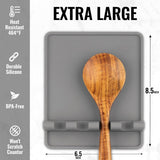 Zulay Kitchen Spoon Rest for Multiple Utensils High Heat - Resistant Silicone Drip Pad, BPA - Free Spoon Holder for Stove Top, Kitchen Gadget Holder for Ladles, Tongs, Cooking Spatula - Makes Great Gift - Homesidy.com