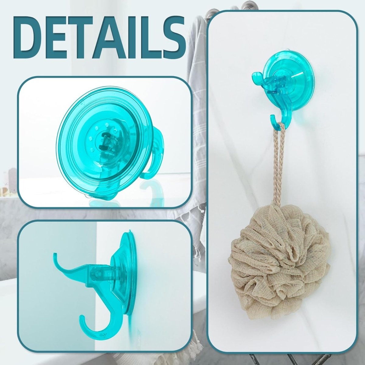 Antimbee 3 Pack Suction Cup Hooks, Clear Suction Cup Hanger, Removable Small Suction Cups for Shower, Bathroom, Glass, Door, Windows, Kitchen - Max Hanging up to 11 lbs on Smooth Surface - Homesidy.com