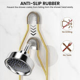Shower Caddy Hanging Adjustable Shower Caddy, Rustproof Shower Organizer Extended Length Shower Caddy Over Shower Head with Hooks Soap Holder, Large Capacity Anti - Swing Bathroom Organizer, Black - Homesidy.com