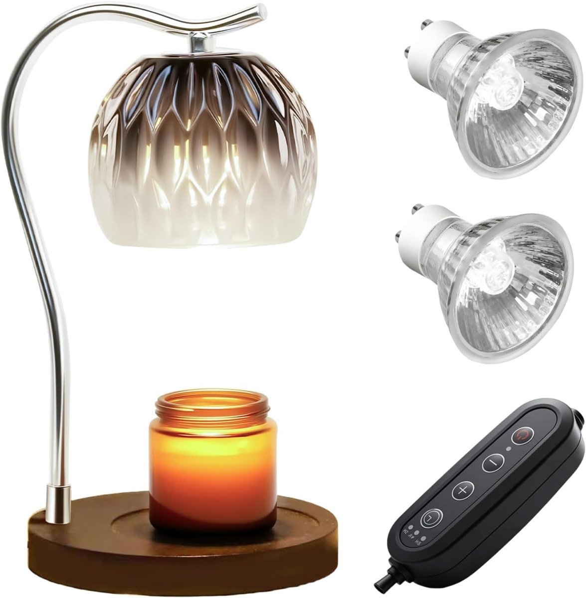 GEEZO Fragrance Candle Warmer Lamp，Electric Candle Warmer with Timer &amp; Dimmer，Mom Christmas Birthday Gifts for Women, House Warming Gifts New Home Bedroom Decor - Homesidy.com