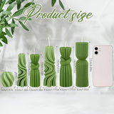 Threlaco 6 Pcs Pillar Candles Modern Aesthetic Ribbed Decorative Candle Set Cute Soy Wax Scented Ribbed Decor for Home(White,2.36 - 6.89 Inch) - Homesidy.com