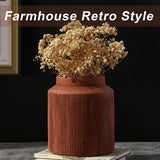 Rustic Vases for Home Decor. Ceramic Vase for Dining Table Decor. Terracotta Decorative Vase 6.1IN. ZSHLXM - Homesidy.com