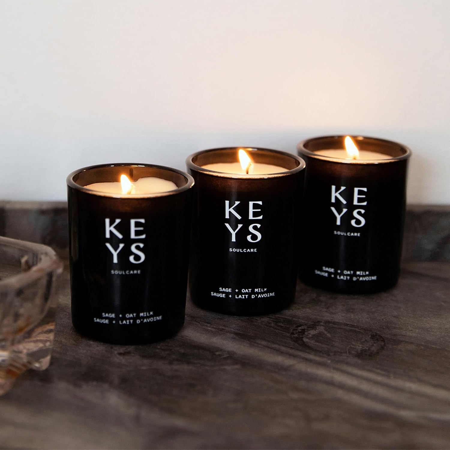Keys Soulcare Sage Oat Milk Candle, Single - Wick Home Fragrance, Calming Relaxing Scent for Body &amp; Mind, Soy Wax, Vegan, Cruelty - Free - Homesidy.com