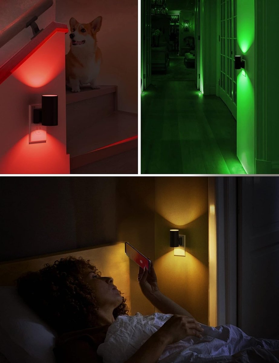 L LOHAS LED Night Light Plug in, Modern Night Lights Plug into Wall, Dusk to Dawn Sensor, Soft White 3000K, 0 - 100LM Adjustable Brightness, Dimmable Night Lights for Hallway Bedroom Stairway, 2 Pack - Homesidy.com