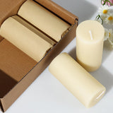 Natural Beeswax Pillar Candles,100% Pure Beeswax Candles - 258 Hours Long Burning,Off - White Unscented Bees Wax Candles for Home,Prayer,Dripless Smokeless Organic Pillar Candles Bulk - 2x4in - 6 Pack - Homesidy.com
