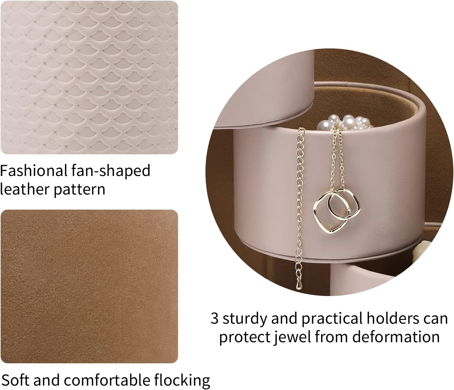 Vlando Travel Jewelry Case for Women, Travel Essential, Travel Must Haves Jewelry Travel Organizer for Girls, Christmas Gifts for Travelers Couples Mom Friends - Black - Homesidy.com
