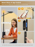GLOWRIUM Smart Light Therapy Lamp, 10000 Lux UV - Free Sun Lamp, 2700 - 6500K Floor Lamp Therapy Light, Stepless Dimmable Energy Sunlight with App &amp; Remote, Timer, Cozy Light Settings for Winding Down - Homesidy.com