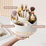 fanado 360° Rotate Makeup Brush Holder Organizer, Makeup Organizers Countertop, Makeup organization and Skincare Storage for Vanity, Desktop, Bathroom (White) - Homesidy.com