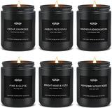 Scented Candle Set, Men Candle Set, Scented Candles for Home, Gifts for Men, 4 Pack Manly Candles Gifts for Mens Scents of Smoke Vanilla/Leather/Oak/Lavender Wood - Homesidy.com