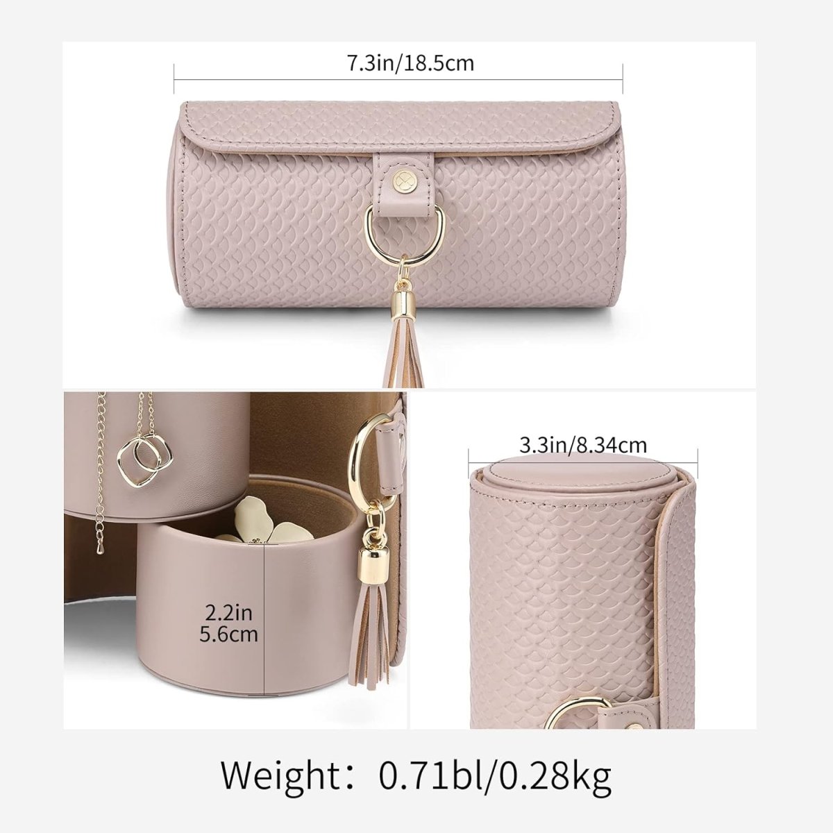 Vlando Travel Jewelry Case for Women, Travel Essential, Travel Must Haves Jewelry Travel Organizer for Girls, Christmas Gifts for Travelers Couples Mom Friends - Black - Homesidy.com