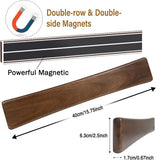 HOSHANHO Magnetic Knife Strips, Magnetic Knife Holder for Wall 16 Inch, Acacia Wood Knife Magnetic Strip Use as Knife Bar, Knife Holder for Kitchen Utensil Organizer - Homesidy.com