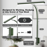 Airlonv LED Desk Lamp for Office Home, Eye - Caring Desk Light with Stepless Dimming Adjustable Flexible Gooseneck, 10W USB Adapter Desk Lamp with Clamp for Reading, Study, Workbench (Black) - Homesidy.com