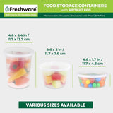 Freshware Food Storage Containers [50 Set] 8 oz Plastic Deli Containers with Lids, Slime, Soup, Meal Prep Containers | BPA Free | Stackable | Leakproof | Microwave/Dishwasher/Freezer Safe - Homesidy.com