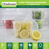 Freshware Food Storage Containers [24 Set] 32 oz Plastic Deli Containers with Lids, Slime, Soup, Meal Prep Containers | BPA Free | Stackable | Leakproof | Microwave/Dishwasher/Freezer Safe - Homesidy.com