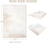 Area Rugs 6x9 Living Room: Washable Rug Modern Abstract Large Rug Soft Non Slip Neutral Rugs Stain Resistant Indoor Carpet for Bedroom Kitchen Dining Room Table Nursery Home Office Rugs(Beige,6x9) - Homesidy.com
