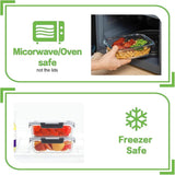 HOMBERKING 24pc Borosilicate Glass Food Storage Containers with Lids, Glass Meal Prep Containers with Leak Proof Snap Lock Lids, Airtight Bento Lunch Boxes, Kitchen Storage (12 lids &amp; 12 Containers) - Homesidy.com