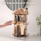 Rotating Makeup Organizer, DIY 8 Adjustable Layers Spinning Skincare Organizer, Cosmetic Display Case with Brush Holder Perfume Tray, Multi - Function Storage Carousel for Vanity Bathroom Countertop - Homesidy.com