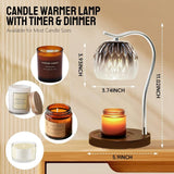 GEEZO Fragrance Candle Warmer Lamp，Electric Candle Warmer with Timer &amp; Dimmer，Mom Christmas Birthday Gifts for Women, House Warming Gifts New Home Bedroom Decor - Homesidy.com