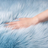 Ashler Faux Fur Rug, Fluffy White Small Sheepskin Rug, Ultra Soft 2x3 Ft Mat, Machine Washable Shag Mats, Nursery Throw for Bed, Living, Kids Room - Homesidy.com