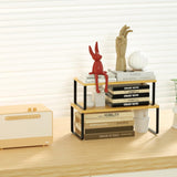 NEX Bamboo Kitchen Cabinet and Counter Shelf Organizer, Stackable &amp; Expandable, Set of 4, White and Natural - Homesidy.com