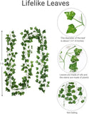 Fake Vines for Room Decor(12 Pack 84 Feet) Aesthetic Artificial Plant Ivy Leaves Hanging Greenery Garlands for Home Bedroom Wall Wedding Party Decor - Homesidy.com