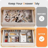A - LuGei 【Military Grade Drawer Organizer, 【𝟱𝗦𝗶𝘇𝗲】 Makeup organizer, 【Holds 177 Items】 Bathroom Organizers and Storage, Organization and Storage, Desk Drawer Organizer for Bathroom Vanity - Homesidy.com