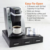 Amazon Basics Coffee Pod Storage Drawer for K - Cup Pods, 36 Pod Capacity, Black - Homesidy.com