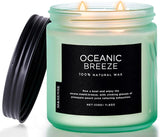 M&amp;SENSE Eucalyptus &amp; Mint Soy Candles for Home Scented, 11.6oz 70 Hour Burn Aromatherapy Candle Gift for Stress Relief, Meditation, Yoga, Relaxing SPA, Reusable Jar for Men and Women - Homesidy.com