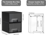 Vtopmart 4 Pack Small Clear Stackable Storage Drawers,Acrylic Bathroom Makeup Organizer,Plastic Storage Bins For Vanity, Undersink, Kitchen Cabinets, Pantry, Home Organization - Homesidy.com