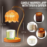GEEZO Fragrance Candle Warmer Lamp，Electric Candle Warmer with Timer &amp; Dimmer，Mom Christmas Birthday Gifts for Women, House Warming Gifts New Home Bedroom Decor - Homesidy.com