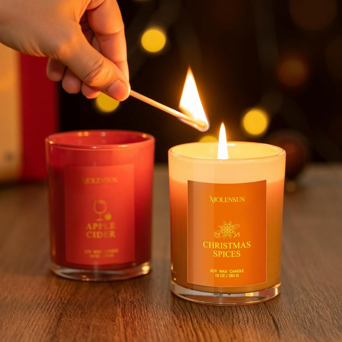 Balsam Cedar Candle, 10oz Soy Scented Candle for Home, Christmas Birthday &amp; Holiday Gifts for Women &amp; Men, Long Lasting 50 Hour Clean Non - Toxic Burn, Elegant Winter &amp; Christmas Festive Home Decor - Homesidy.com