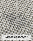 AMOAMI Upgraded Waffle Bath Mat, Super Absorbent Non Slip Bath Mats for Bathroom Floor, Machine Washable Bathroom Rugs with Tassels, Rubber Backed Bathroom Mats, Ultra Soft, 18&34; x 30&34;, Brown - Homesidy.com