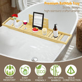 Bathtub Tray Caddy - Bath Tray - Bath Tub Tray Caddy - Bamboo Bath Table Tray for Tub - Expandable Size, Fits Most Tubs - Homesidy.com