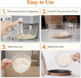 Lifewit Rice Dispenser 25 Lbs(11.3kg), Rice Storage Container Sealed Moisture Proof with Measuring Cup for Kitchen Pantry Household, BPA - Free, 1 Pack - Homesidy.com