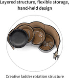 Vlando Travel Jewelry Case for Women, Travel Essential, Travel Must Haves Jewelry Travel Organizer for Girls, Christmas Gifts for Travelers Couples Mom Friends - Black - Homesidy.com