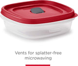 Rubbermaid 16 - Piece BPA - Free Plastic Food Storage Set, Red Vented Lids - Microwave, Dishwasher Safe: Perfect for Meal Prep, Leftovers, and Kitchen Organization - Homesidy.com