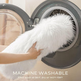 Ashler Faux Fur Rug, Fluffy White Small Sheepskin Rug, Ultra Soft 2x3 Ft Mat, Machine Washable Shag Mats, Nursery Throw for Bed, Living, Kids Room - Homesidy.com