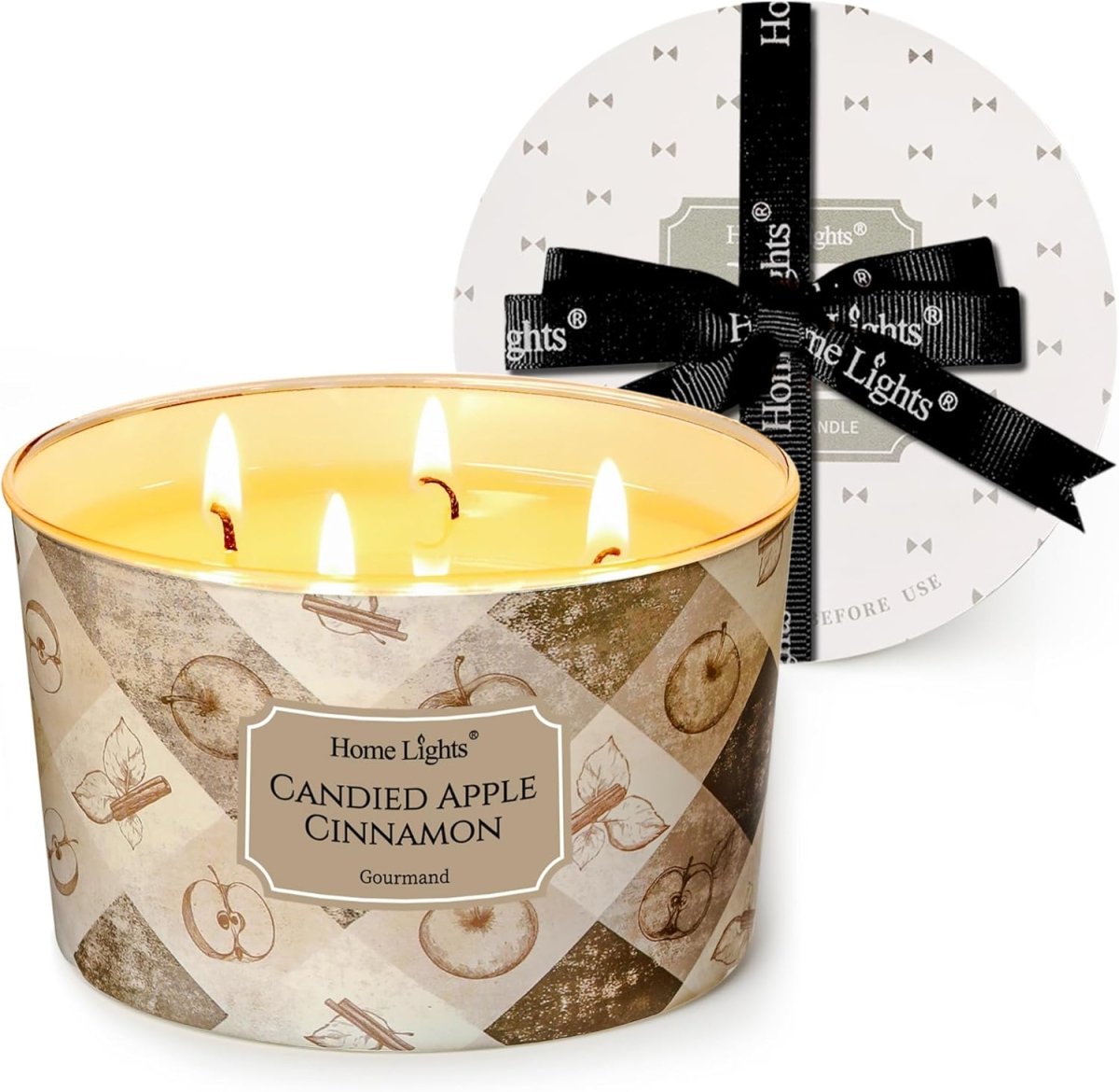HomeLights Scented Candles for Women &amp; Men, 18oz Candle Jars Aromatherapy 4 - Wick Candle, Ideal for Rustic Modern Home Decor and Gifts, Blueberry Cheesecake - Homesidy.com
