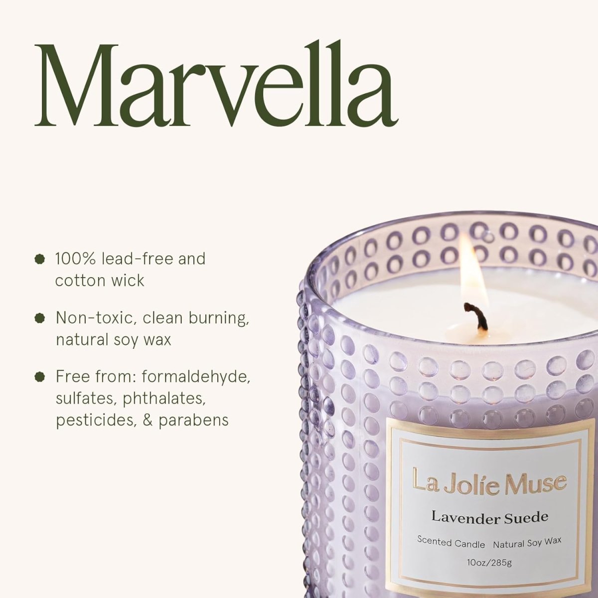 LA JOLIE MUSE Christmas Candle | Ruby Berry Bliss | Mandarin Cranberry &amp; Plum | 10 oz Festive Candle | 55 Hours Clean Burn | Gift for Women &amp; Family - Homesidy.com